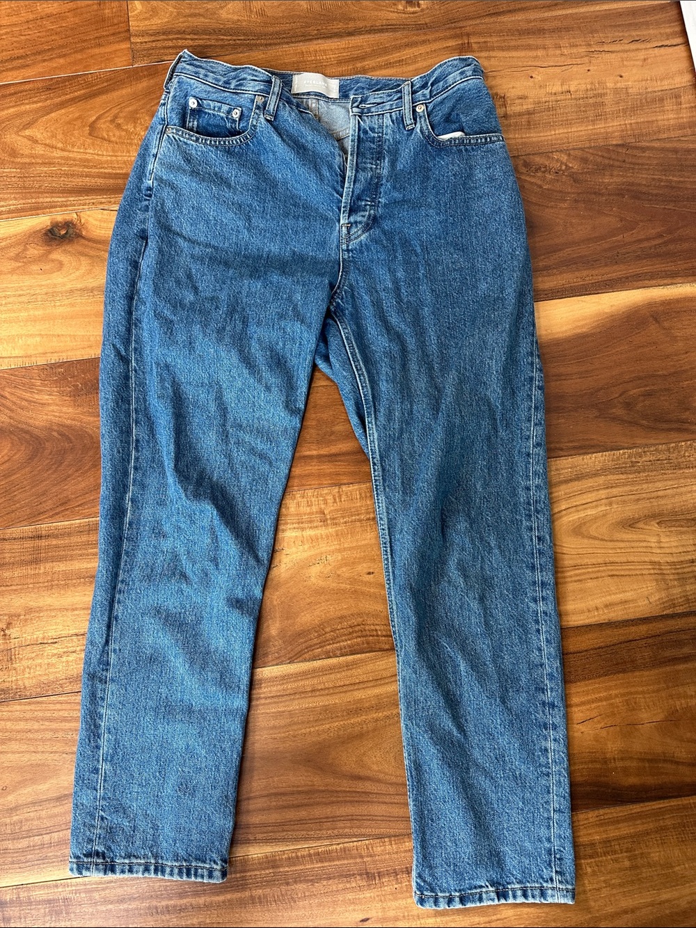 Everlane Women's Blue Straight-Leg Jeans